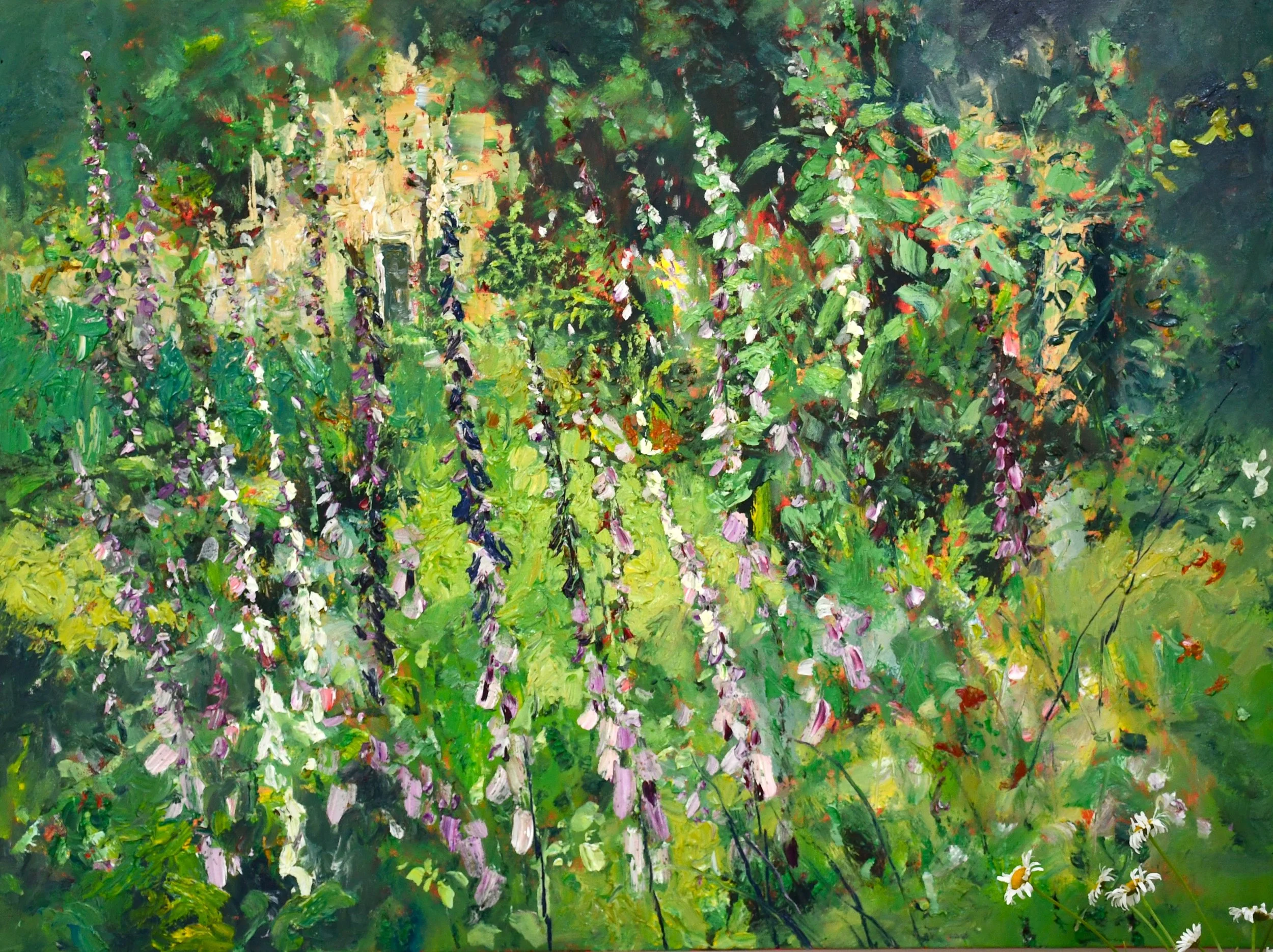 油絵 絵画 【Hydrangea】 wild-terrace-oil-painting-blue